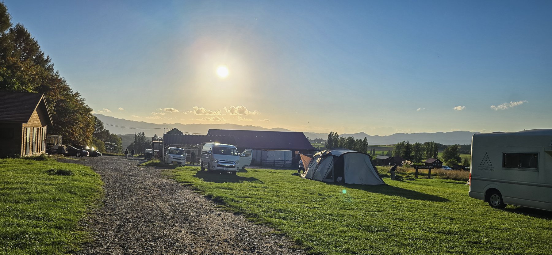 The campsite above Furano