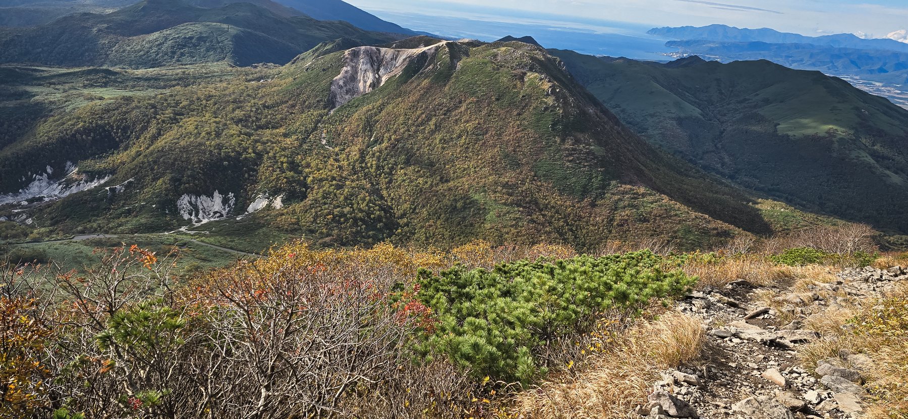 The rock face across the valley