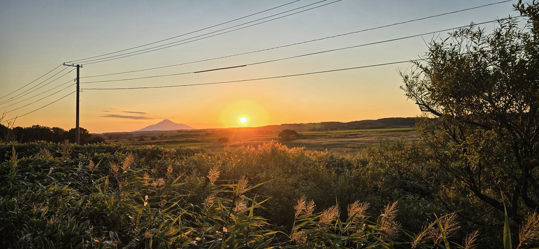 Sunset behind Rishiri