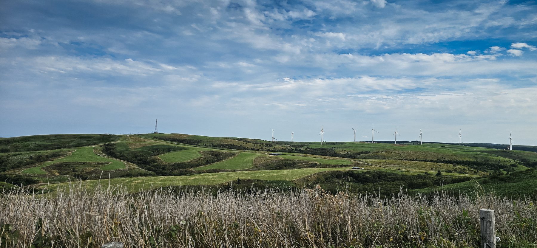 Wind turbines over the Soya Hills